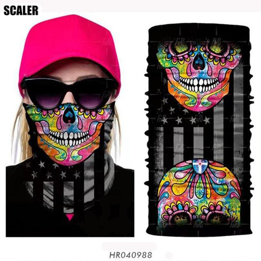 High Elastic 3D Seamless Bandana Skull Cycling Women Headwear Joker V Vendetta Face Mask Ski Hiking Magic Bandana Buff Balaclava