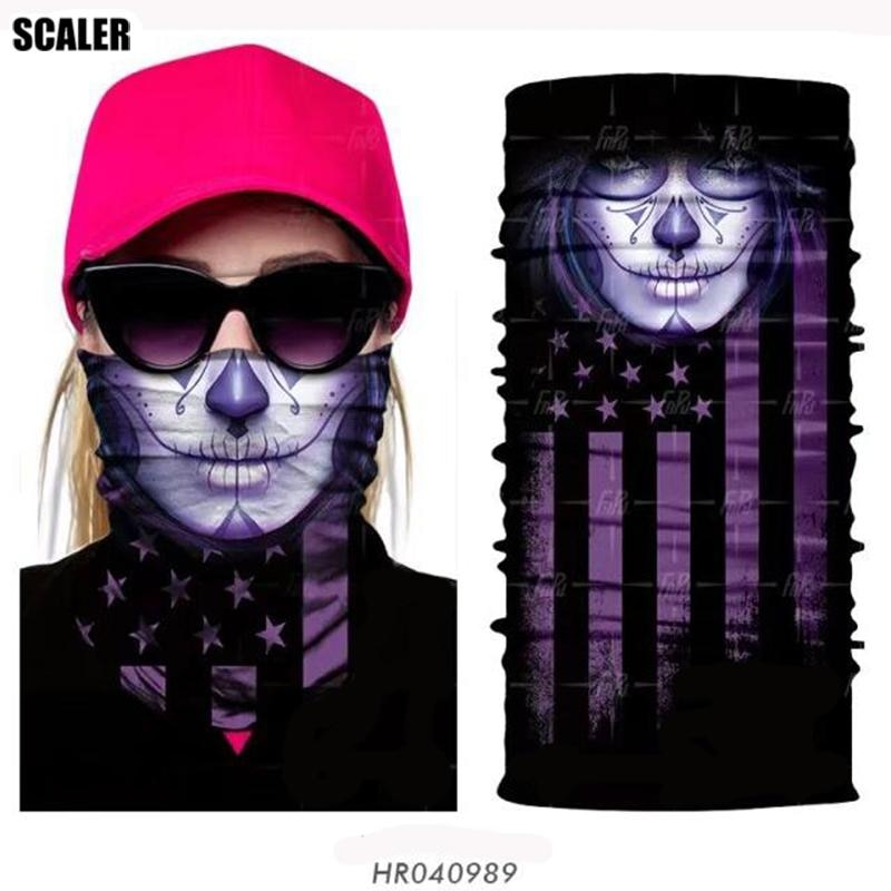 High Elastic 3D Seamless Bandana Skull Cycling Women Headwear Joker V Vendetta Face Mask Ski Hiking Magic Bandana Buff Balaclava