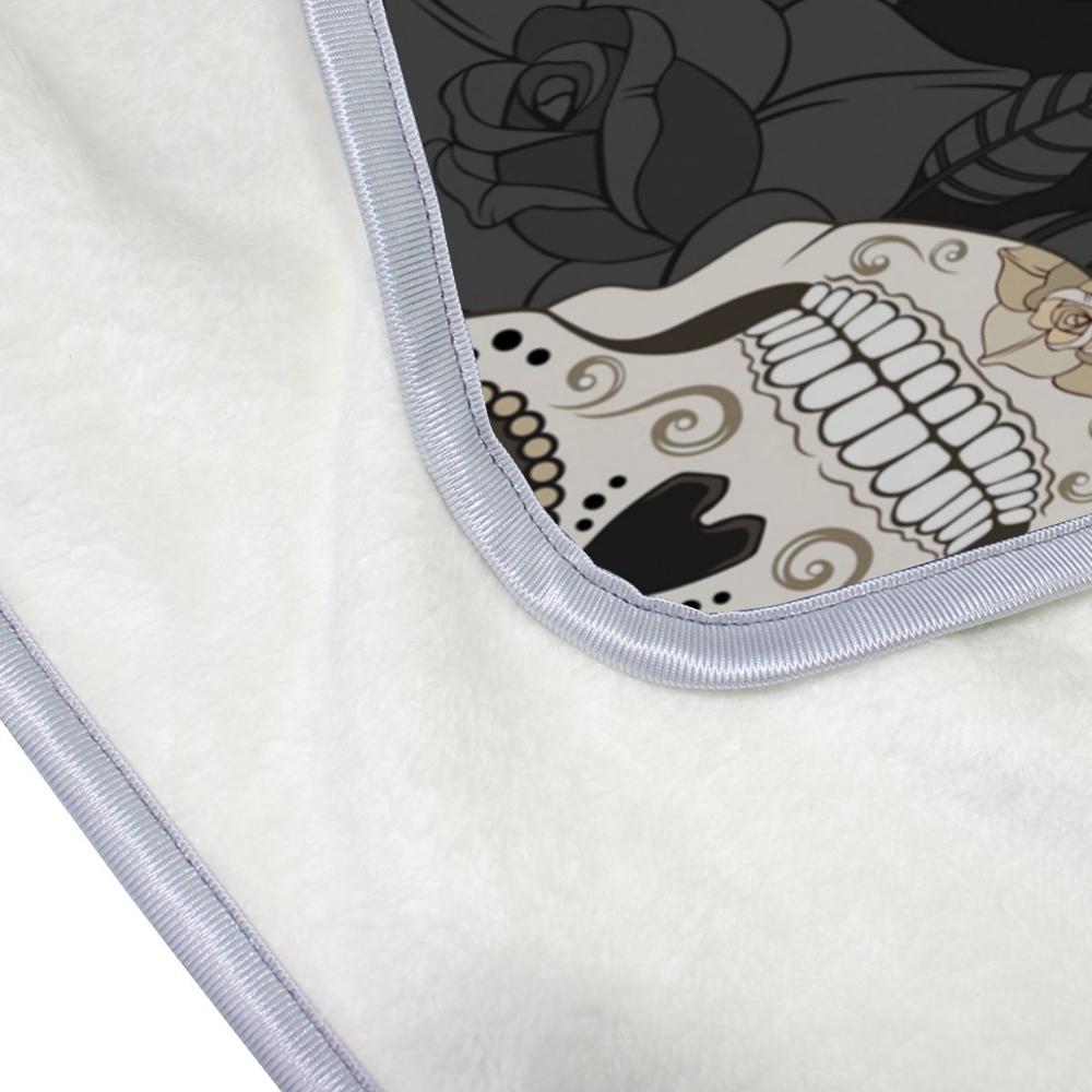 Sugar Skull Blanket Soft Warm Blankets for Bed Couch Sofa Lightweight