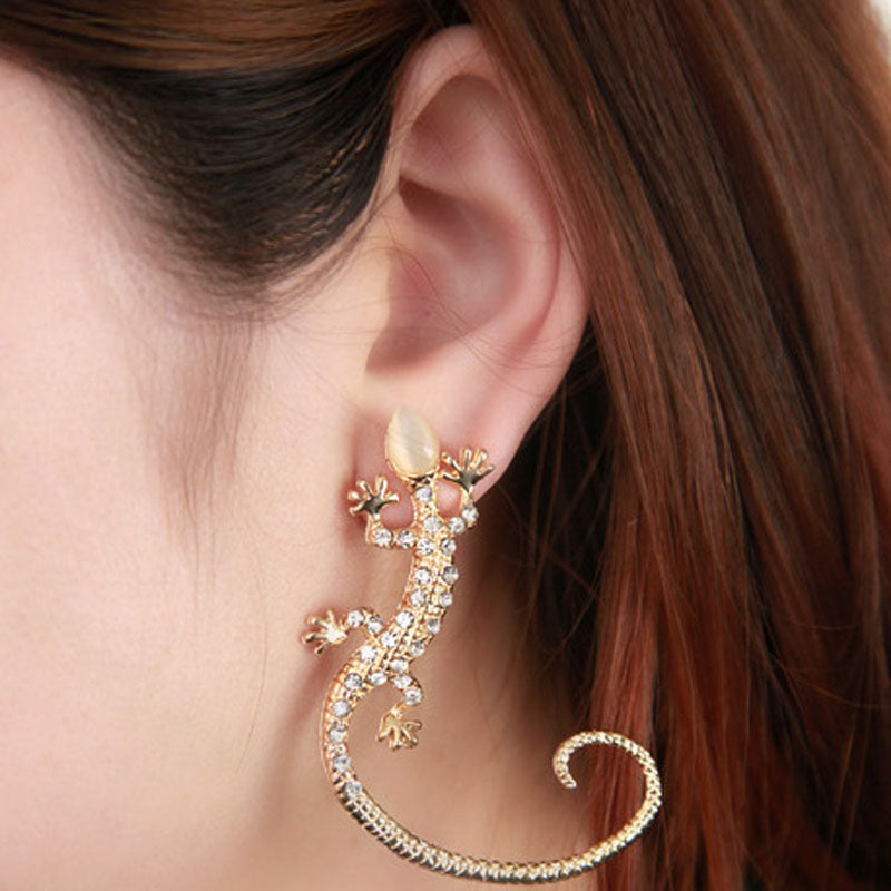 Hot 1 Pc Women Lady Girl Fashion Elegant Charming Lizard Design Ear Cuff Earrings Jewelry Gift