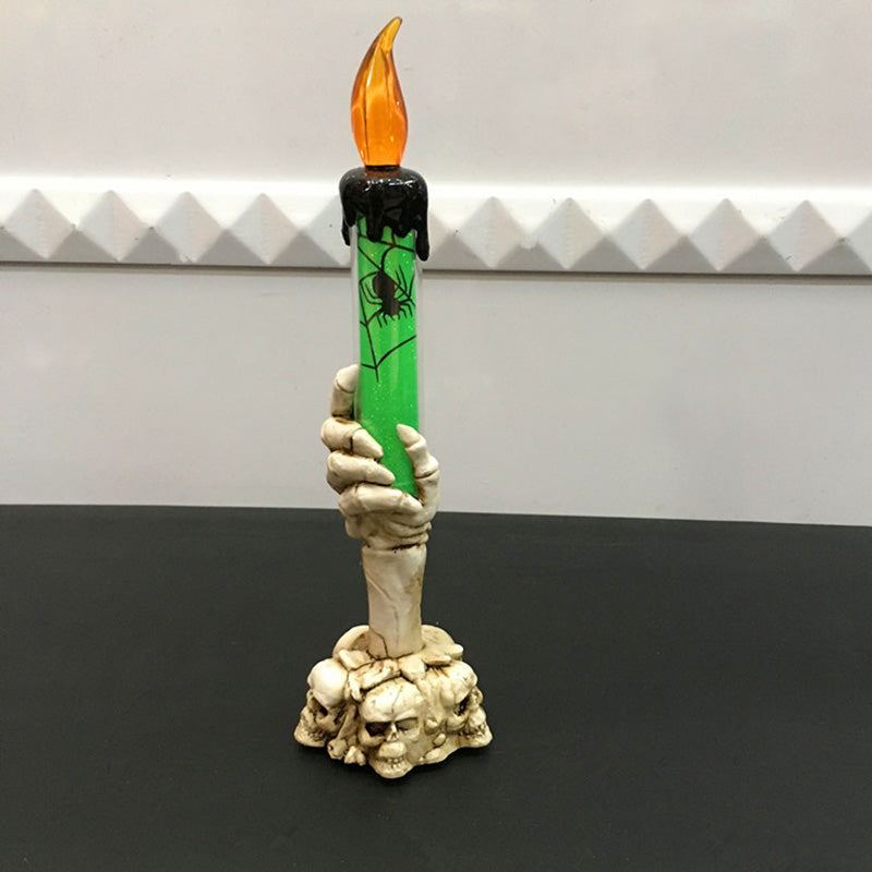Hot Funny LED Light Candle Holder Table Stand Candelabra Skull Skeleton