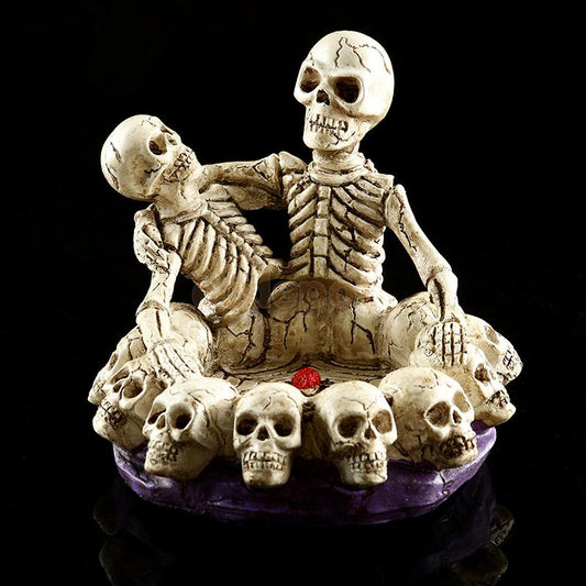 Human Skull Cigarette Smoking Ashtray Container Replica Creative Decor