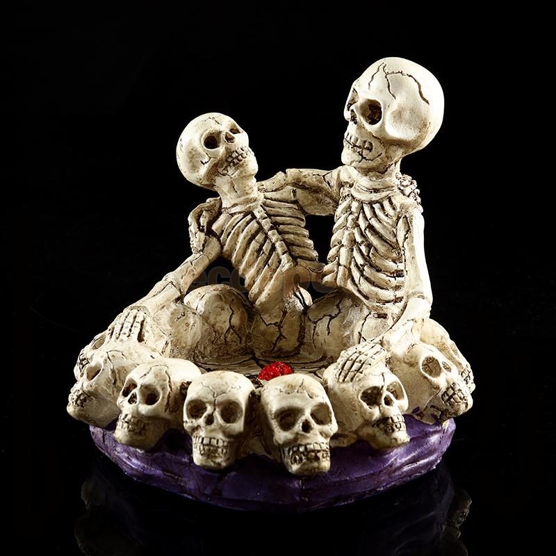 Human Skull Cigarette Smoking Ashtray Container Replica Creative Decor