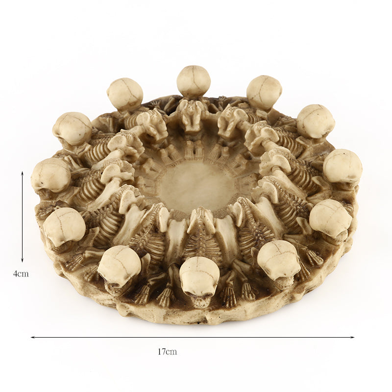 Human Skull Head Ashtray Container Replica Home Bar Decor Accessories 16.5*8.5*4cm Creative DIY Ashtrays Decorations Hot Gifts