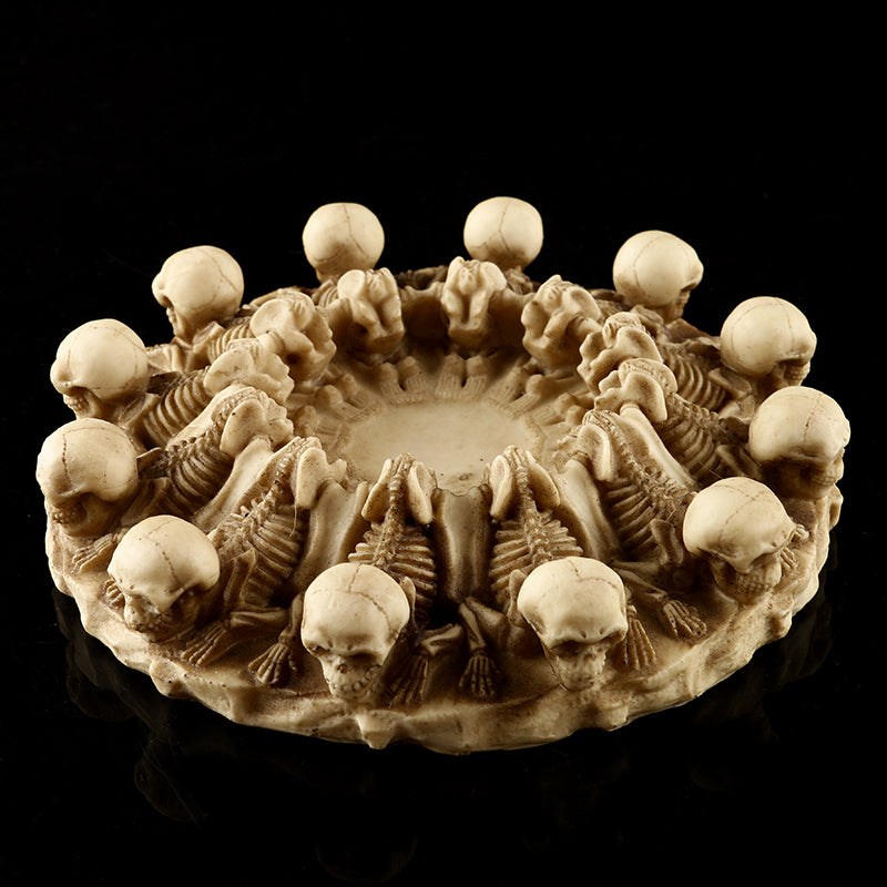 Human Skull Head Ashtray Container Replica Home Bar Decor Accessories 16.5*8.5*4cm Creative DIY Ashtrays Decorations Hot Gifts