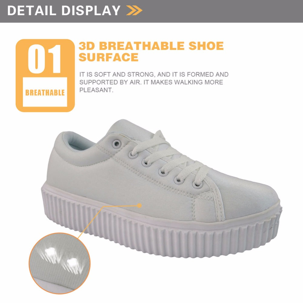 Trendy Sugar Skull Print Women Flats Platform Shoes Fashion Lace Up