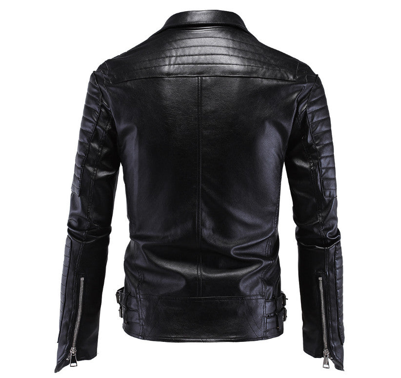 Men Leather Mens Skull Punk Veste Cuir Homme PU Leather Jackets motorcycle leather Coats Plus Size XXXL 4XL 5XL Fashion
