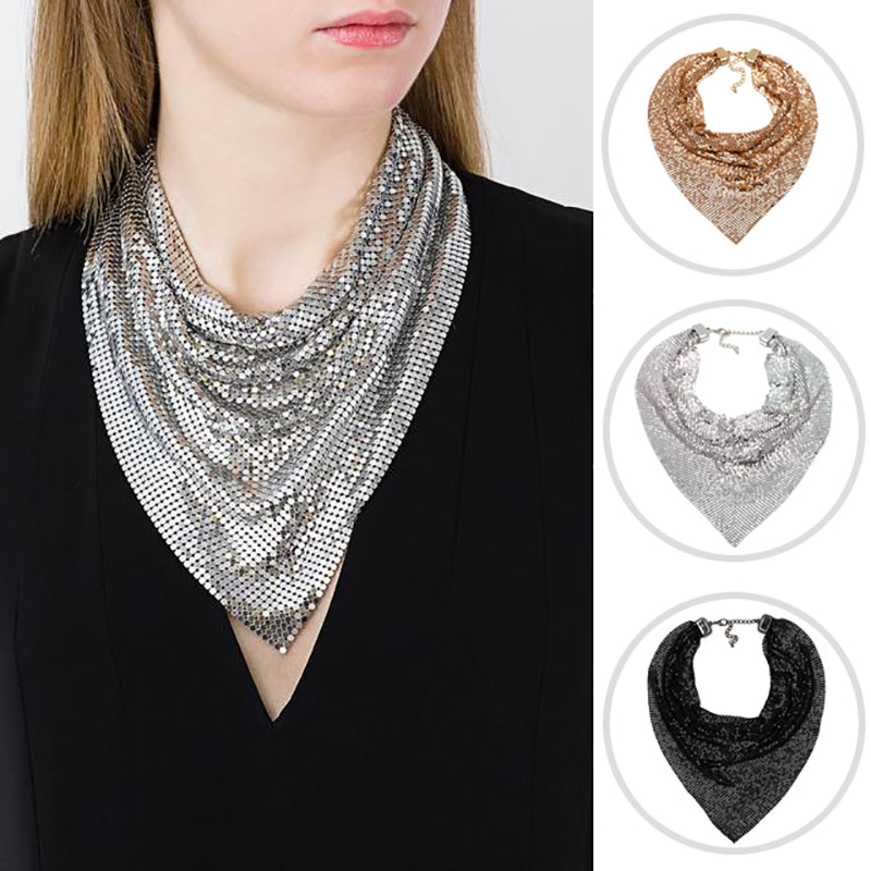 Matel Statement Jewelry Bib Collar Chokers Necklace For Women Trendy Punk Maxi Necklace Bohemian Necklace F1209