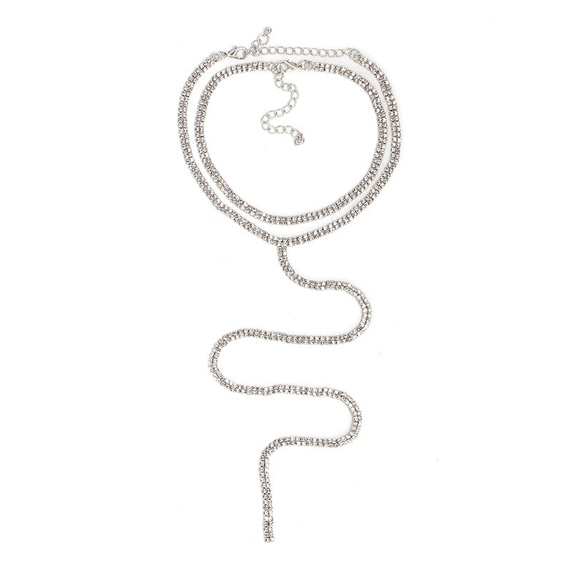 Hot Sell Luxury Collar Chokers Necklace Women Elegant Maxi Statement Rhinestone Choker Crystal Gem Necklaces