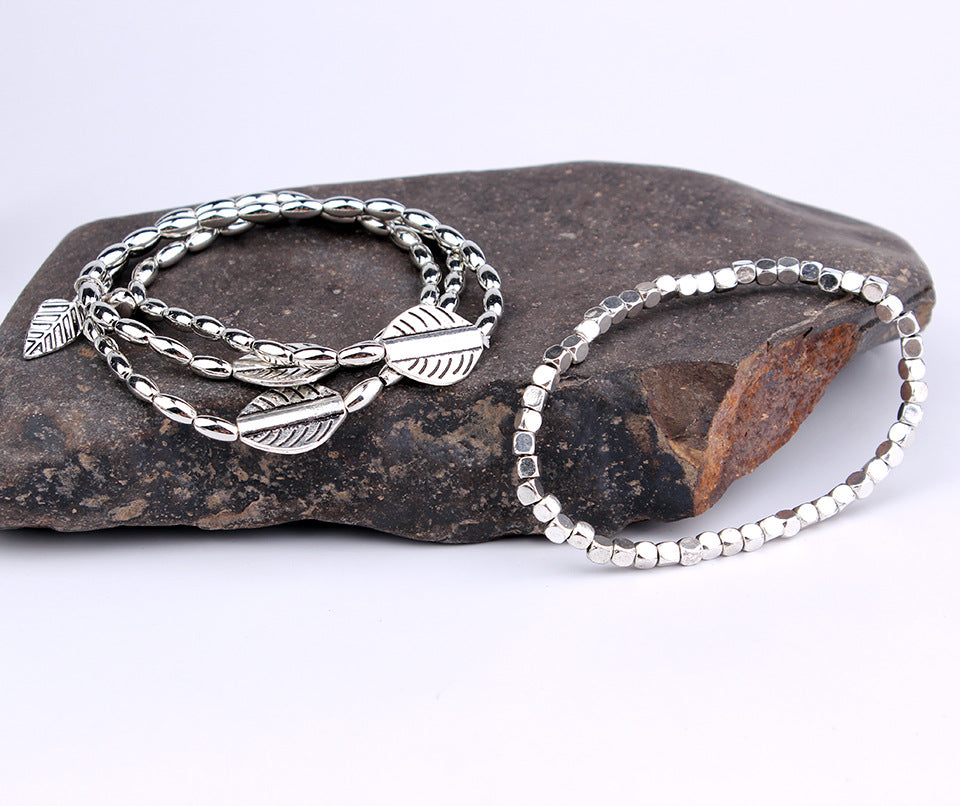 New Fashion Multilayer Retro Bohemia Round Leaves Anklet Beach Foot Jewelry Pull Bead Boho Anklet Bracelet For Women