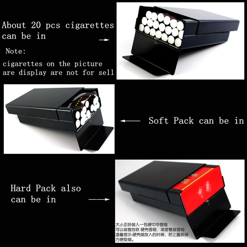 King Death Guitarist Aluminium Alloy Fashion Beauty Cigarette Case Laser Carved Will Not Fade Cigarette Box