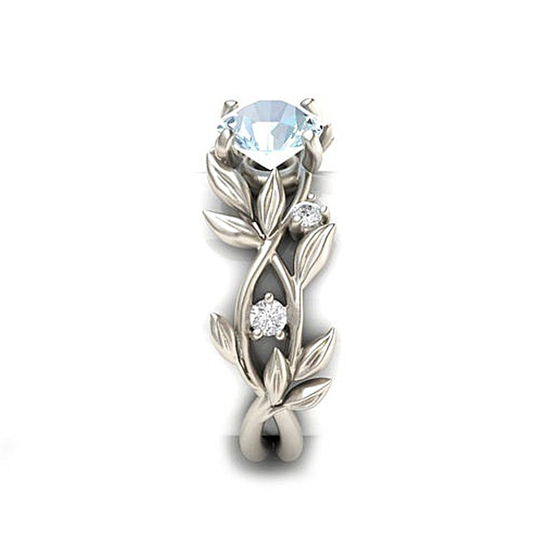 Hot Flowers Finger Alloy Rings For Women Crystal Middle Ring Fashion Jewelry