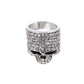 Fashion Rock Punk Gold Silver Black Crystal Skull Ring For Women Men Jewelry Gothic Biker Rings Party Gift