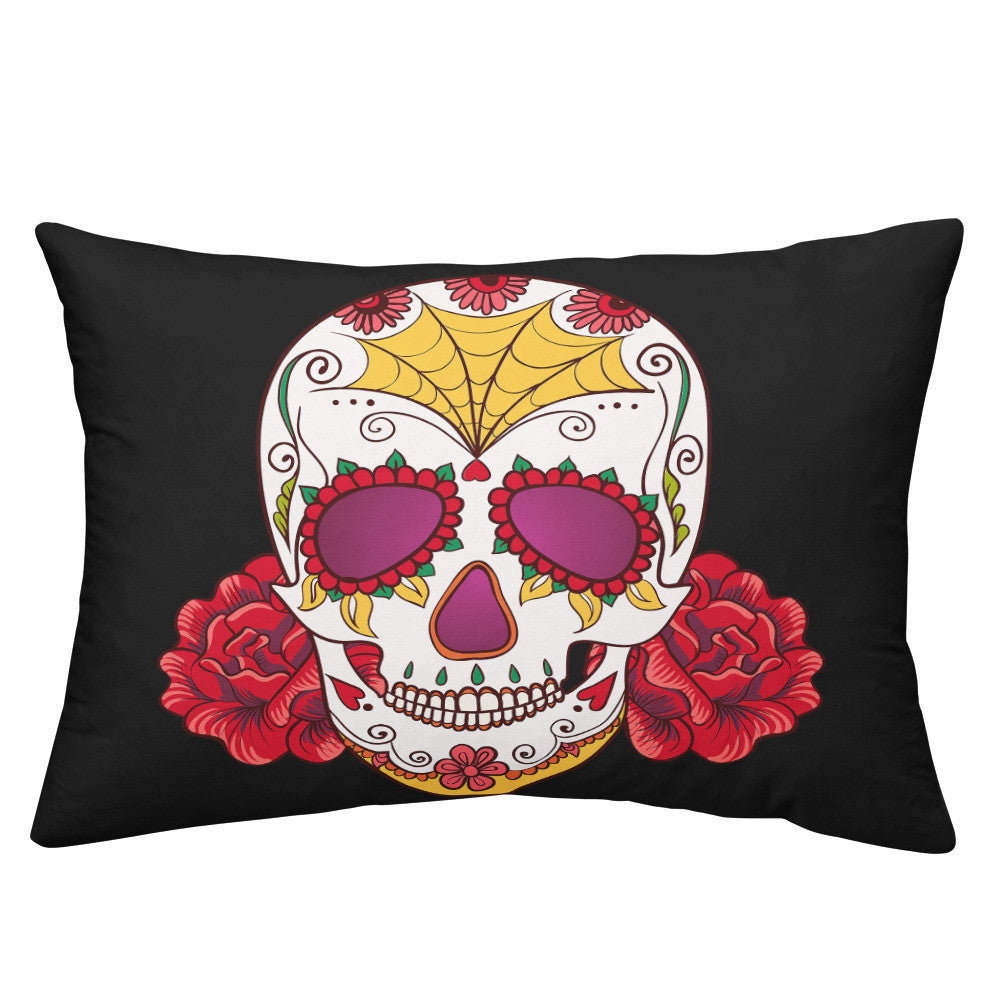Ladies Sugar Skull Bedding Set Red Flowers Print Duvet Cover Bed Linens Sheet Cover Pillowcase Home Decor Quilt Cover D45