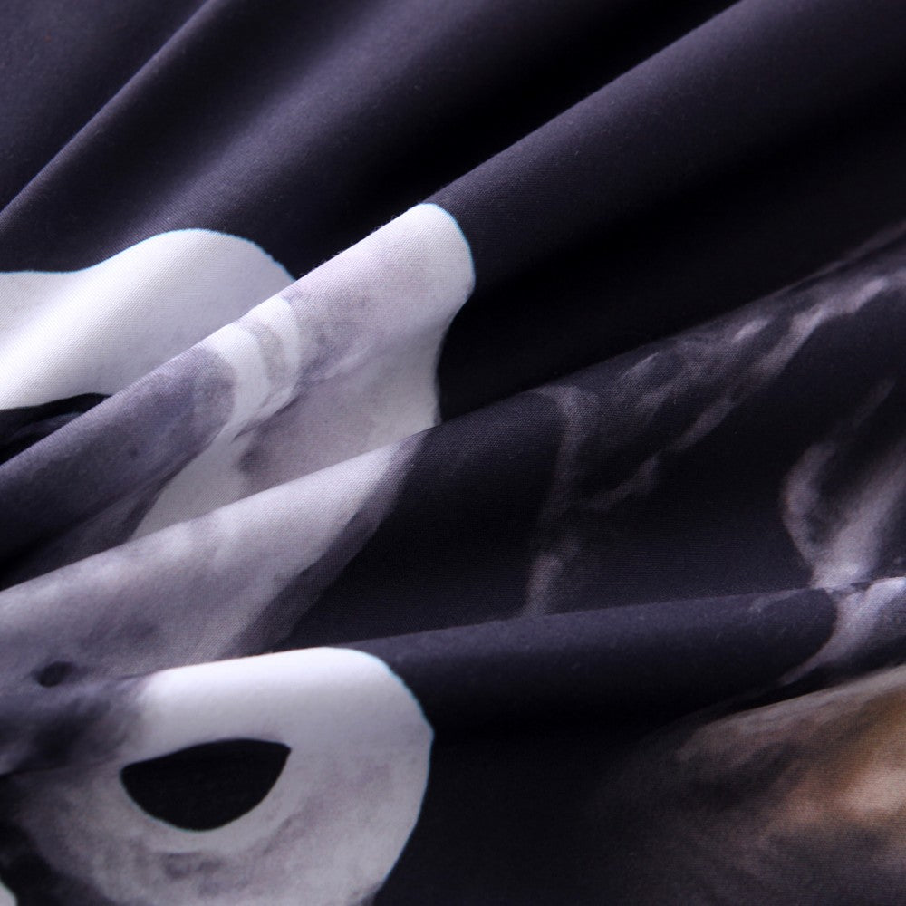 Warrior Skull Printed Duvet Cover Set 2/3pcs Single Queen King Bedclothes Bed Linen Bedding Sets