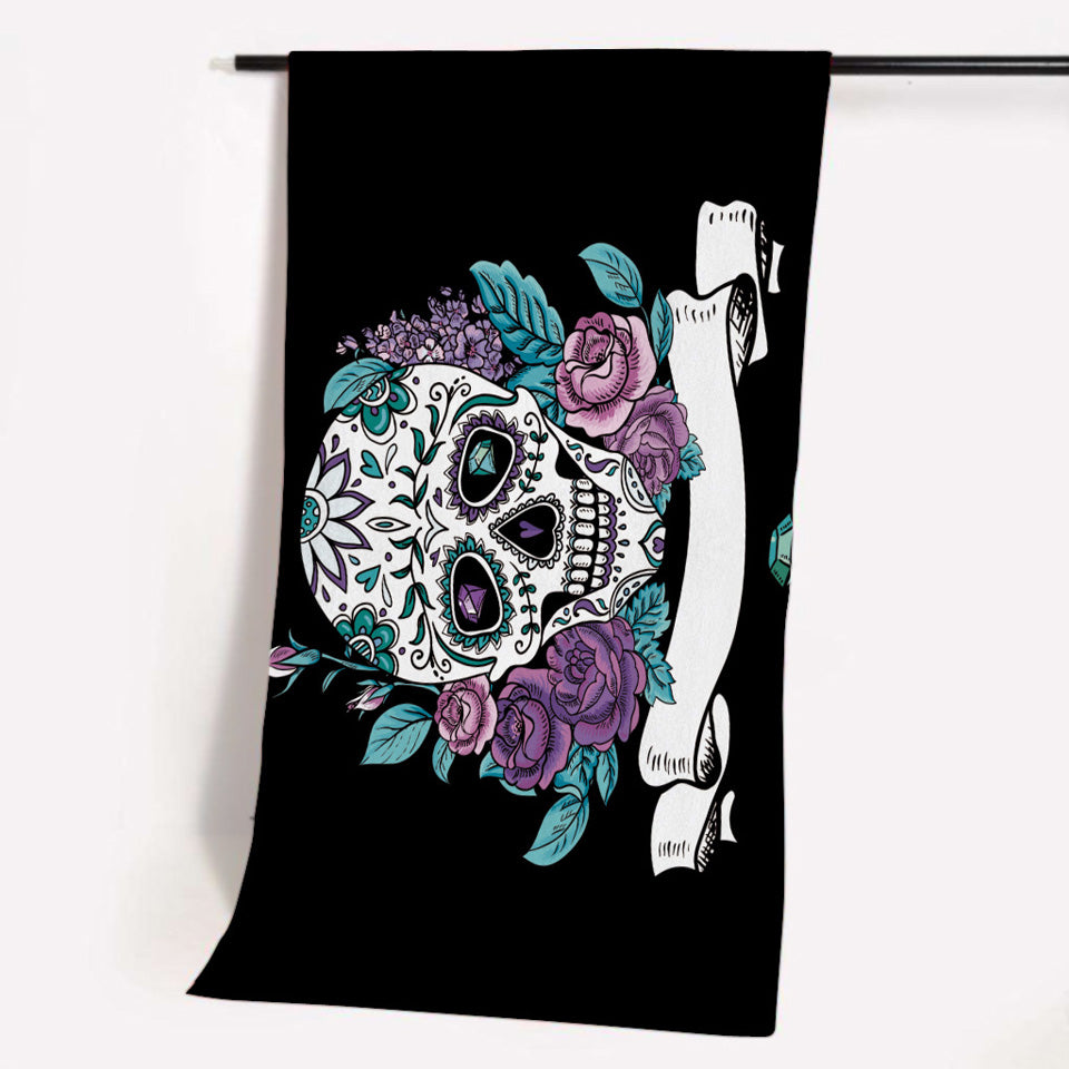 Sugar Skull Tapestry Wall Hanging Floral Home Decor Mandalas Wall Carpet Polyester Tapestry Beach Towels Sunblock Shawl