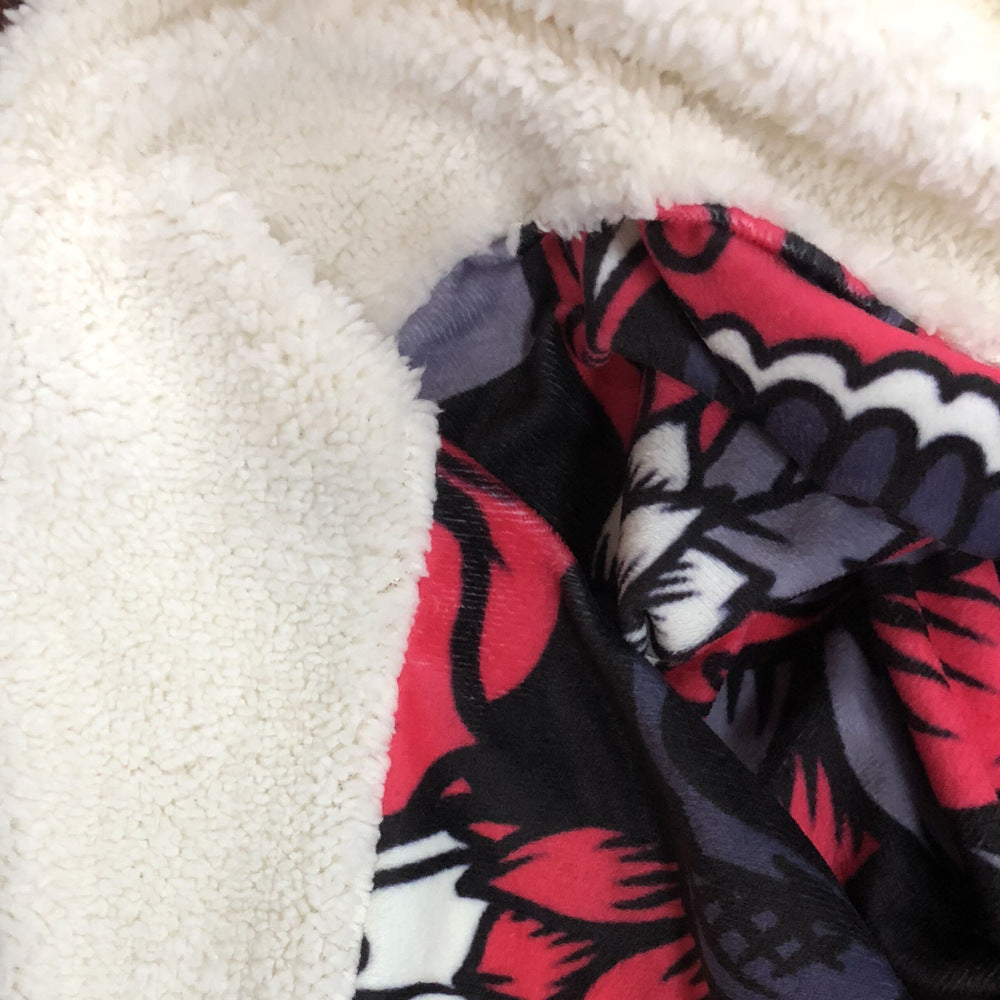 Lannidaa The Nightmare Before Christmas Blanket Fleece Hooded Blankets For Children Adults On Sofa Bed Winter Warm Throws Cover