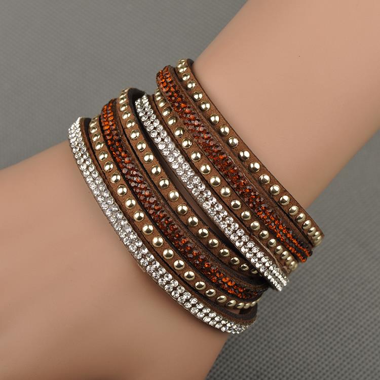 Lokaer Hot Sale Wholesale Fashion Wrap Bracelet Multilayer Bracelets 6 Colors To Choose For Women Gift