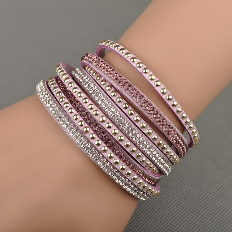 Lokaer Hot Sale Wholesale Fashion Wrap Bracelet Multilayer Bracelets 6 Colors To Choose For Women Gift