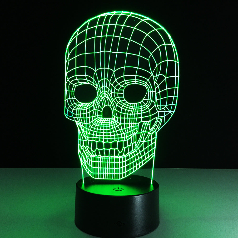 Luminarias Night Light 3D Lamp Skull 3D Lights 7 Colors Children's nightlight Visual Led Night Lights Illusion Mood Lamp