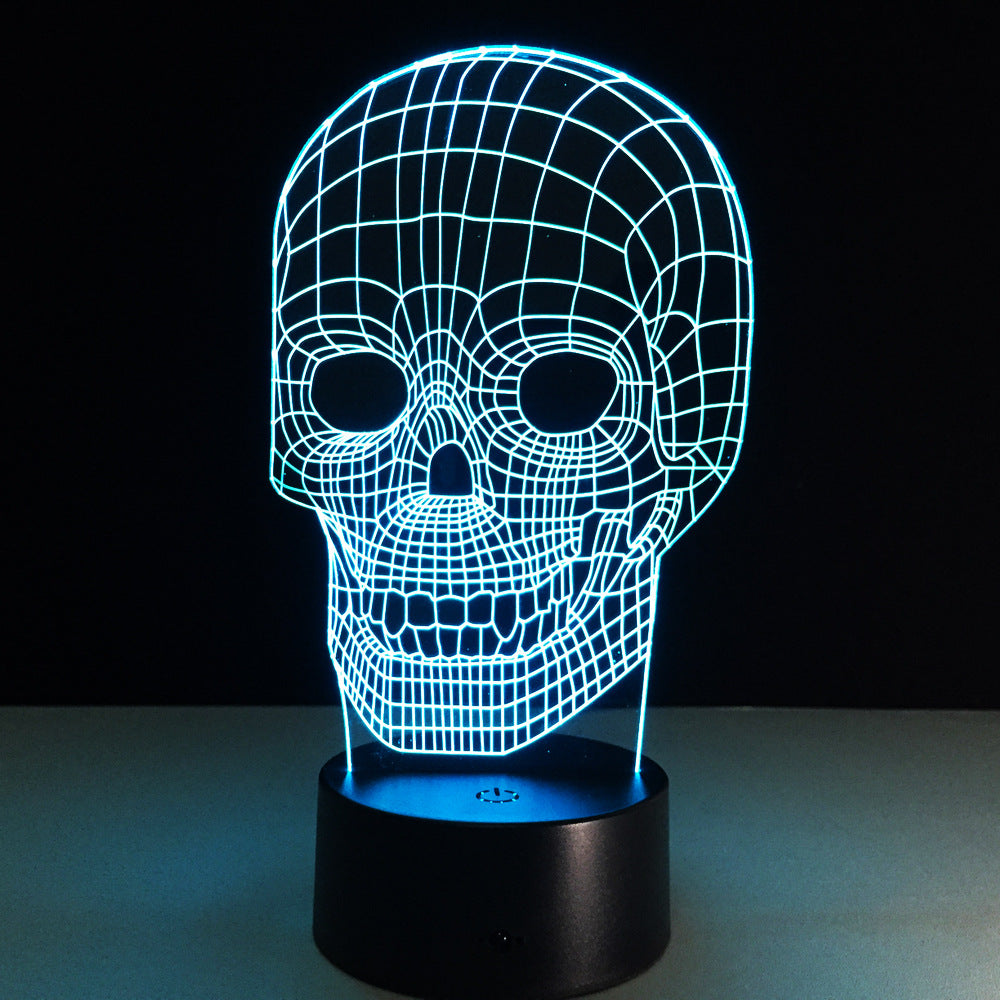 Luminarias Night Light 3D Lamp Skull 3D Lights 7 Colors Children's nightlight Visual Led Night Lights Illusion Mood Lamp