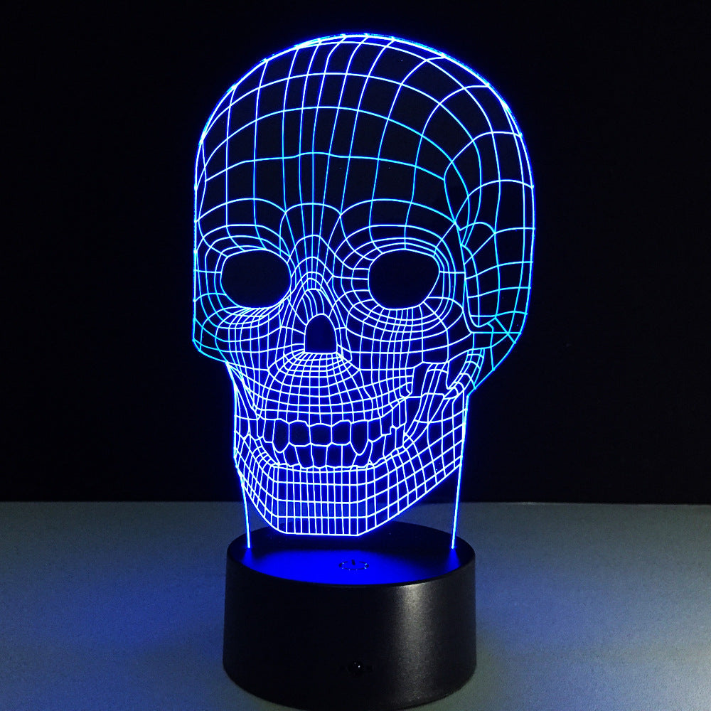 Luminarias Night Light 3D Lamp Skull 3D Lights 7 Colors Children's nightlight Visual Led Night Lights Illusion Mood Lamp