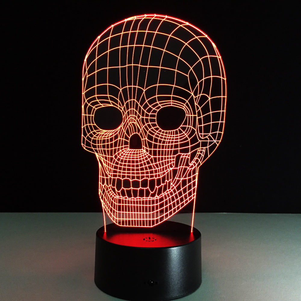 Luminarias Night Light 3D Lamp Skull 3D Lights 7 Colors Children's nightlight Visual Led Night Lights Illusion Mood Lamp