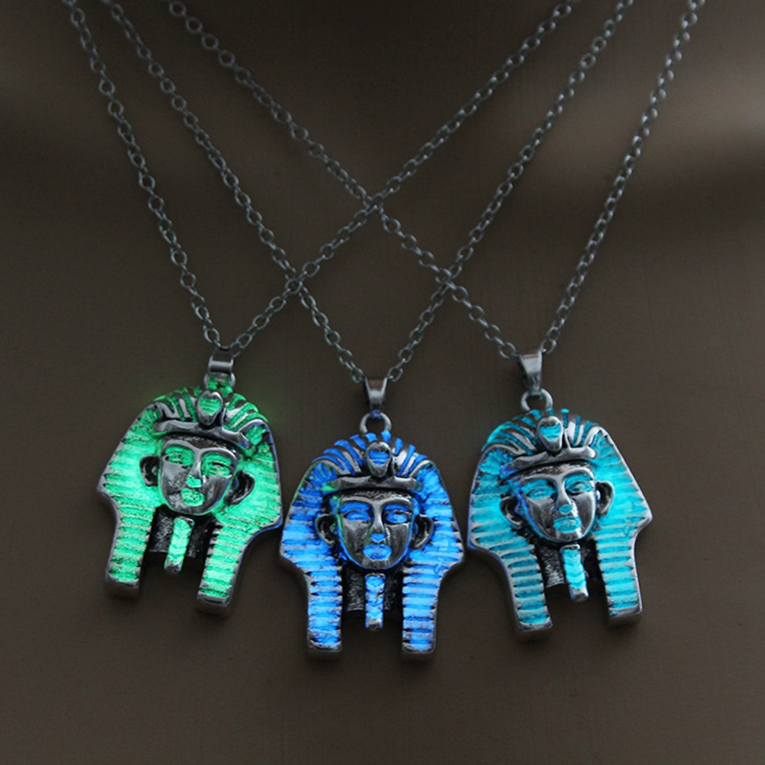 Luminous Necklace Egyptian Sphinx Pendant Glow In The Dark Necklace Vintage Necklace Jewelry For Women Gift Sweater Chain