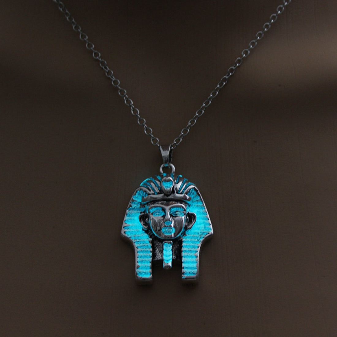 Luminous Necklace Egyptian Sphinx Pendant Glow In The Dark Necklace Vintage Necklace Jewelry For Women Gift Sweater Chain