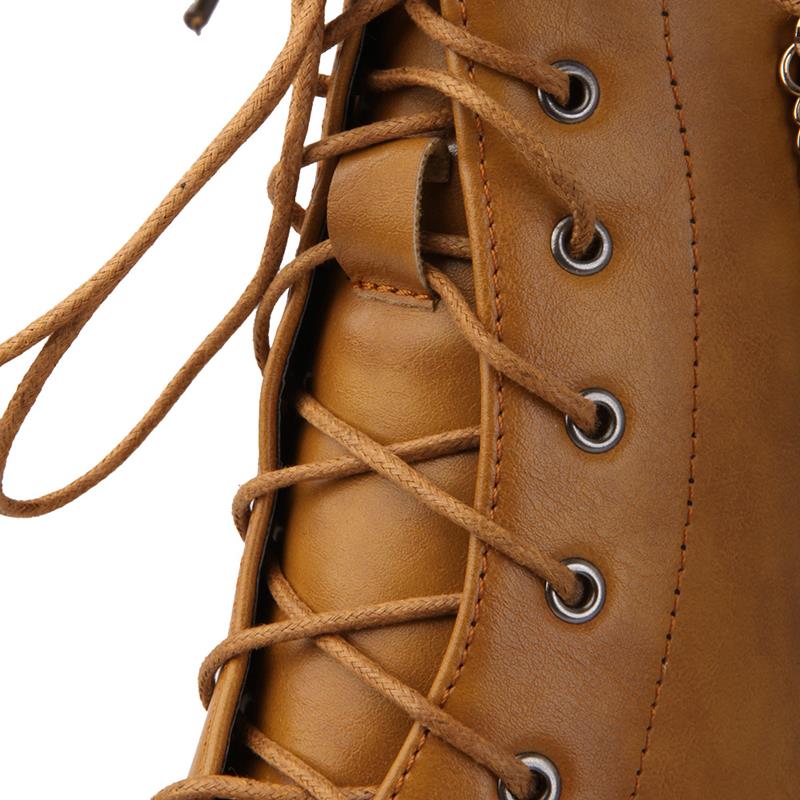 hot sale ankle boots for women skull street lace up platform women's boots fashion ladies autumn winter boots shoe
