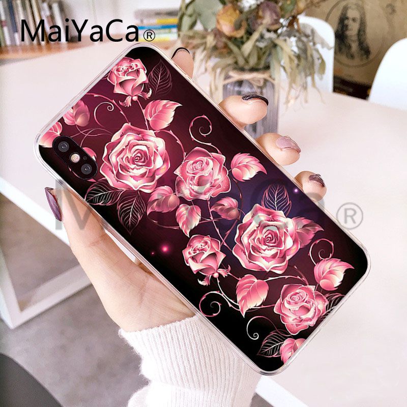 Funny Sugar Skull Girl Tattoo Transparent Shell Phone Case For iphone