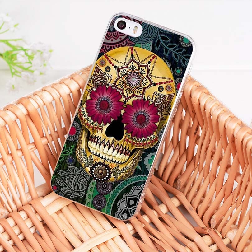 Day of the Dead transparent soft tpu phone case cover