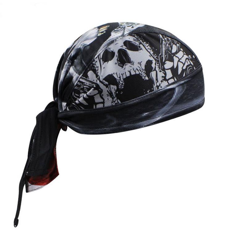 Men Bike cycling bandana pirates scarf headsweatshats Skull MTB bicycle head wear cap Sports Riding Sweat Proof Hat Headband