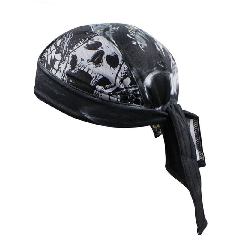 Men Bike cycling bandana pirates scarf headsweatshats Skull MTB bicycle head wear cap Sports Riding Sweat Proof Hat Headband
