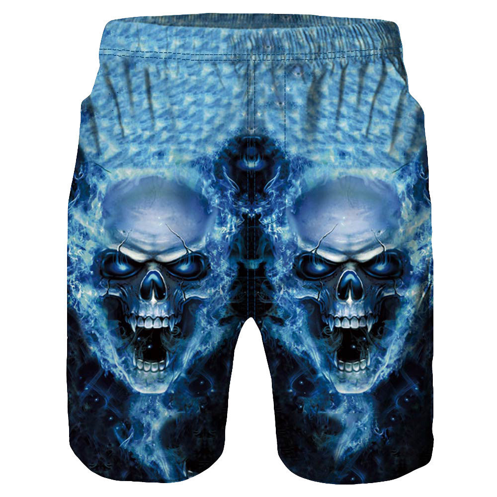 Men Casual 3D Skull juventus Printed men shorts beach Casual Men Short Trouser Multi Color Choice short