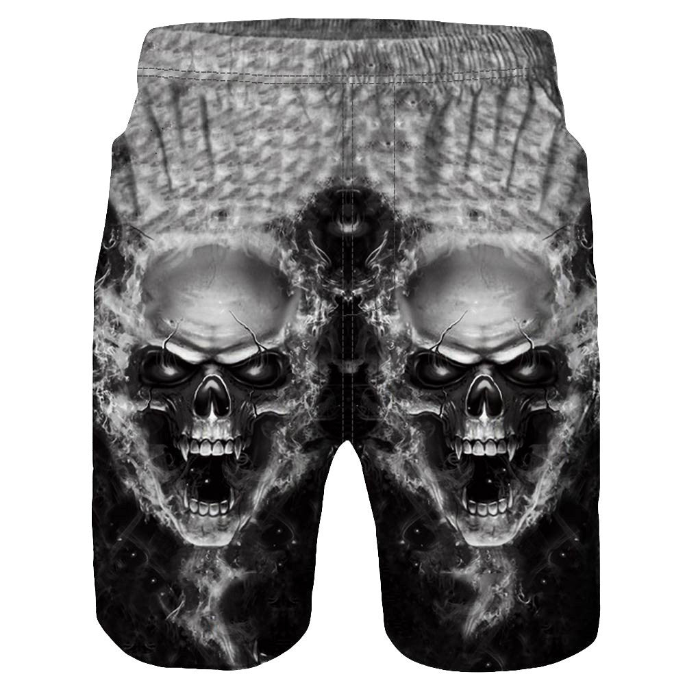 Men Casual 3D Skull juventus Printed men shorts beach Casual Men Short Trouser Multi Color Choice short