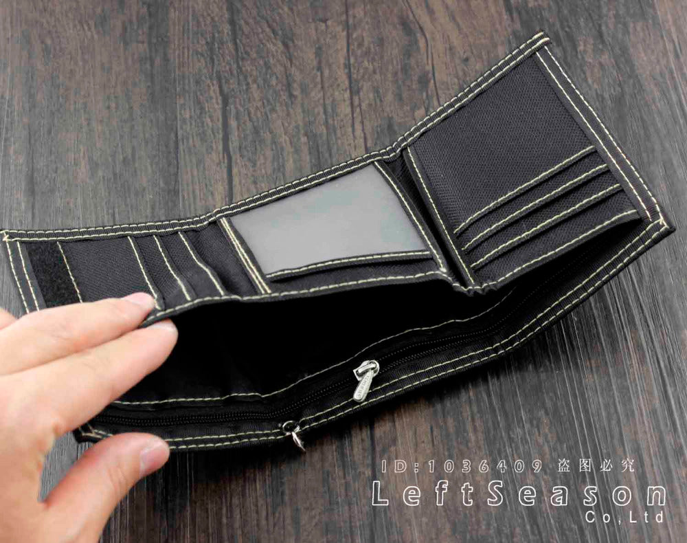 Mens Boys Trifold Casual Skull Wallet Money Purse With Jeans Pants Chain