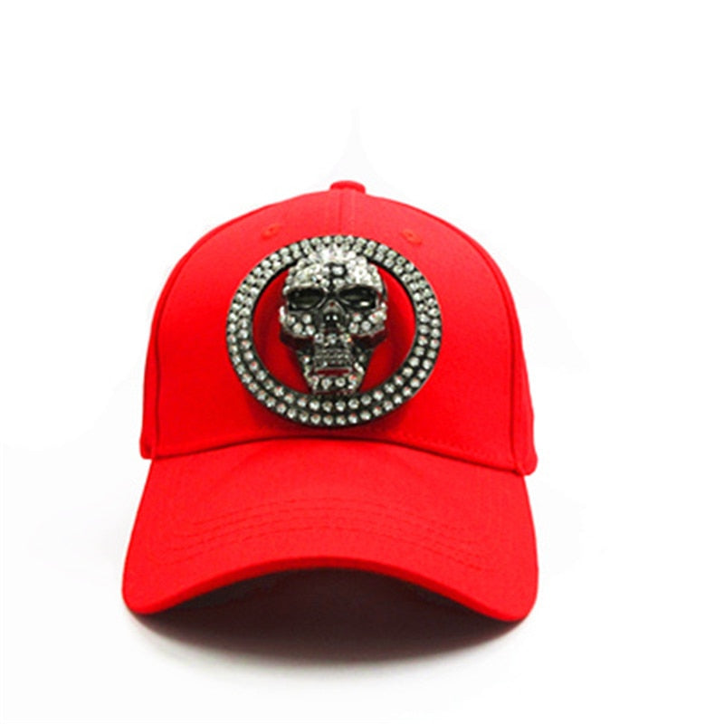 Metal skull cotton Casquette Baseball Cap hip-hop cap Adjustable Snapback