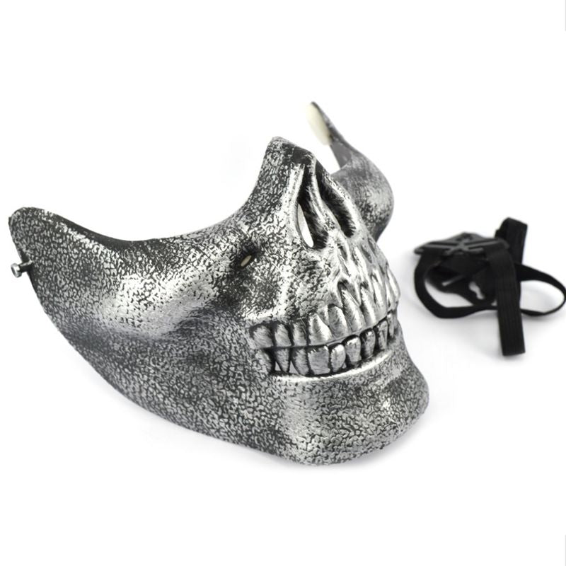 Minch 1 pc Scary Skull Skeleton Mask Halloween Costume Half Face Masks for Party