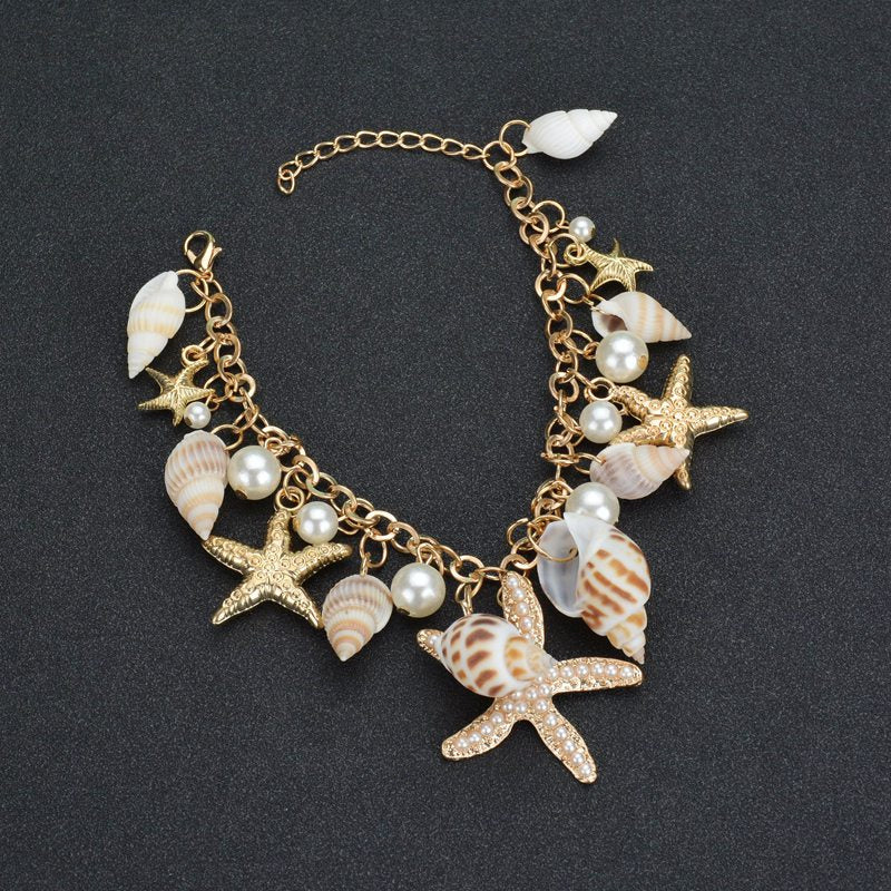 New Fashion Tidal Marine Shells And Starfish Bohemian Charm Bracelet For Women Jewelry