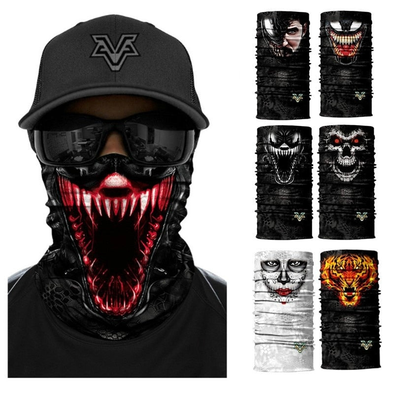 Skull Seamless Balaclava Magic Scarf Heaewear Outdoor Sports Bandanas