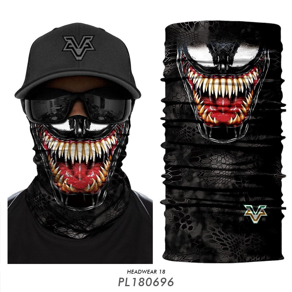 Skull Seamless Balaclava Magic Scarf Heaewear Outdoor Sports Bandanas