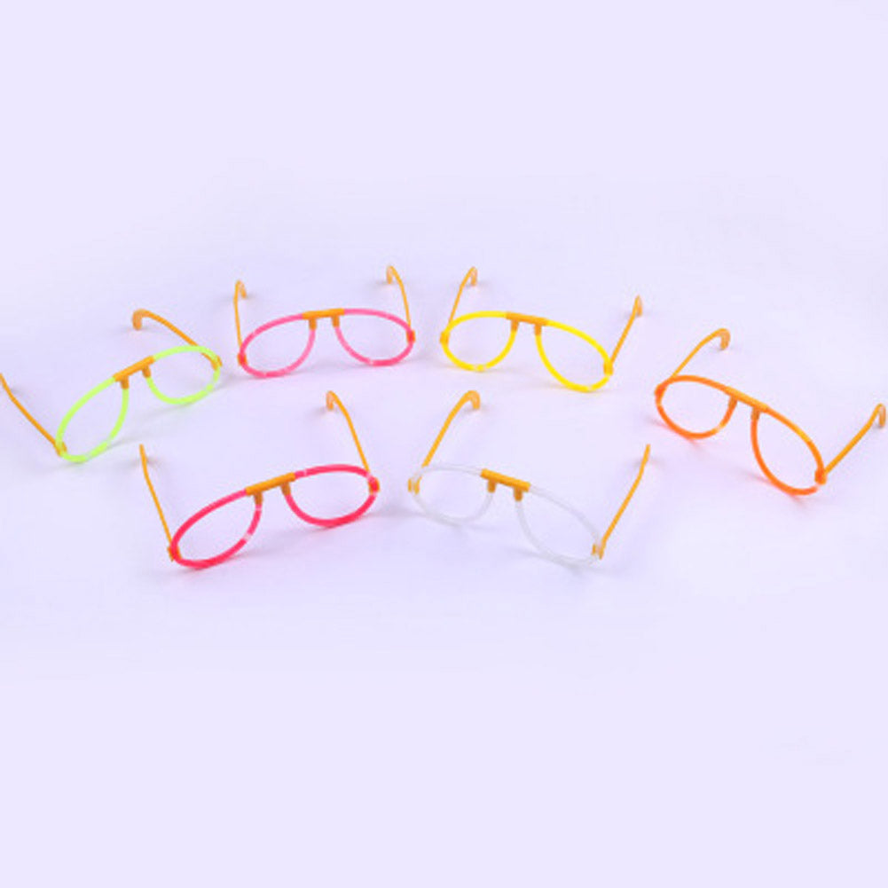 Multi Color Glow Fluorescence Glasses LED Skull Glasses Light Luminous Sticks Neon Xmas Party Flashing Novelty Toys