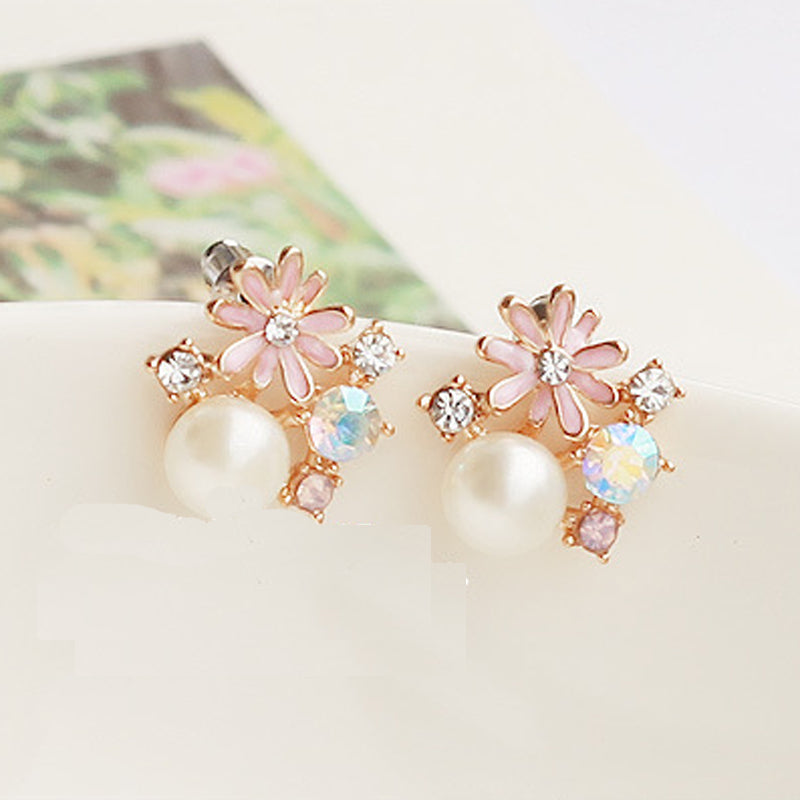 Multicolour Rhinestone Crystals Opal Butterfly Clip Earrings For Women Female Jewelry No Hole Ear Clips Earring Brincos ear cuff