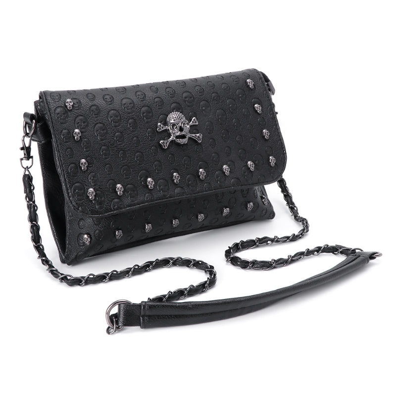 Handbag Rivet Gothic Skull Bags Chain Messenger Crossbody Shoulder Bag