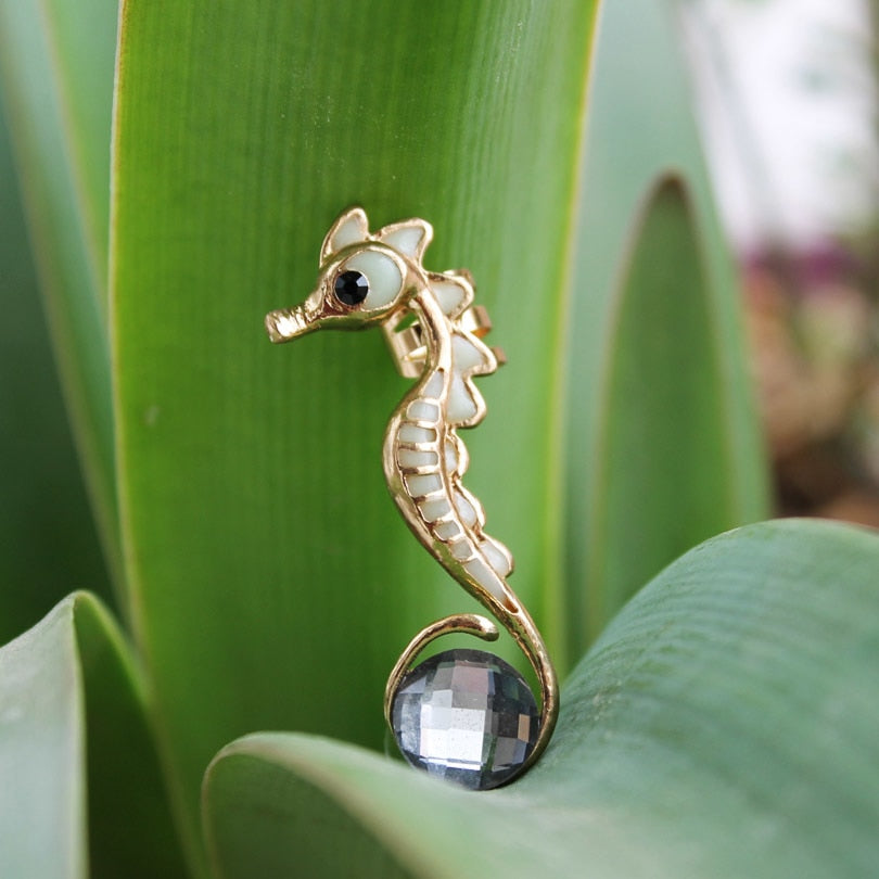 New Arrival The seahorse Ear Cuff Ear Cuff GLOW in the DARK Sea horse