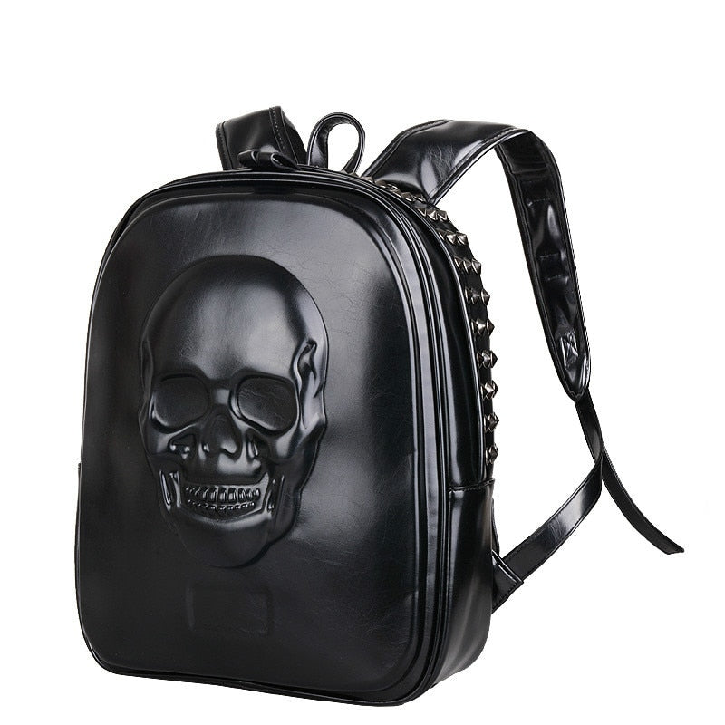 New Shoulder Bag Fashion Personality Skull Head Square Backpack