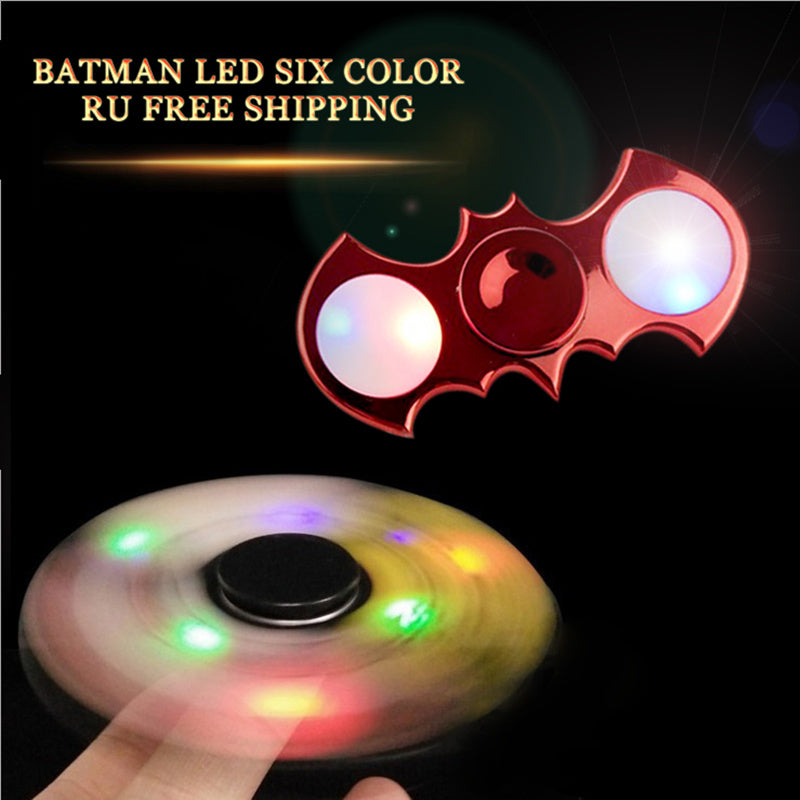 New Light Fidget Spinner Led Stress Hand Spinners Glow In The Dark Figet Spiner Cube EDC Anti-stress Finger Spinner