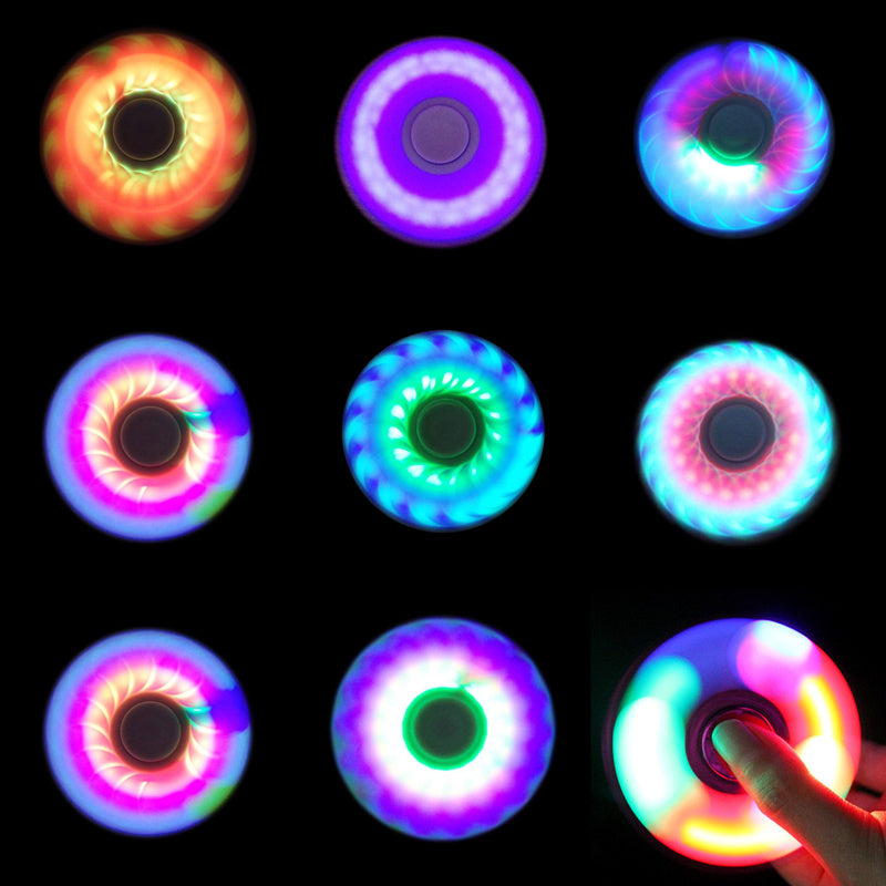New Light Fidget Spinner Led Stress Hand Spinners Glow In The Dark Figet Spiner Cube EDC Anti-stress Finger Spinner