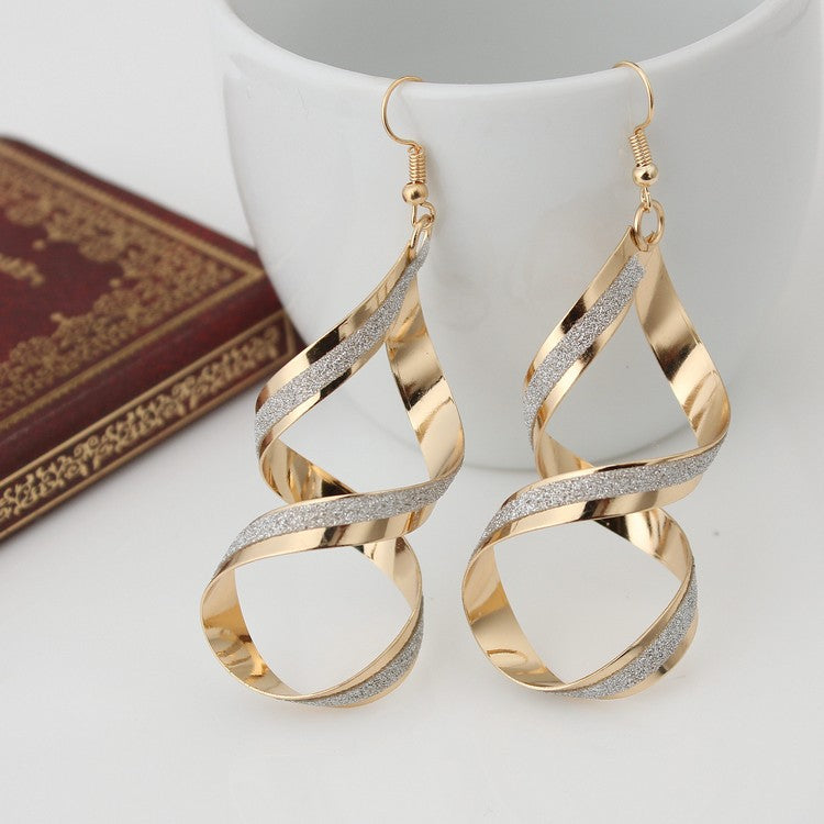 New Retro European And American Big Rock And Roll Out Exaggerated Matte Cross Earrings Earrings For Women Jewelry